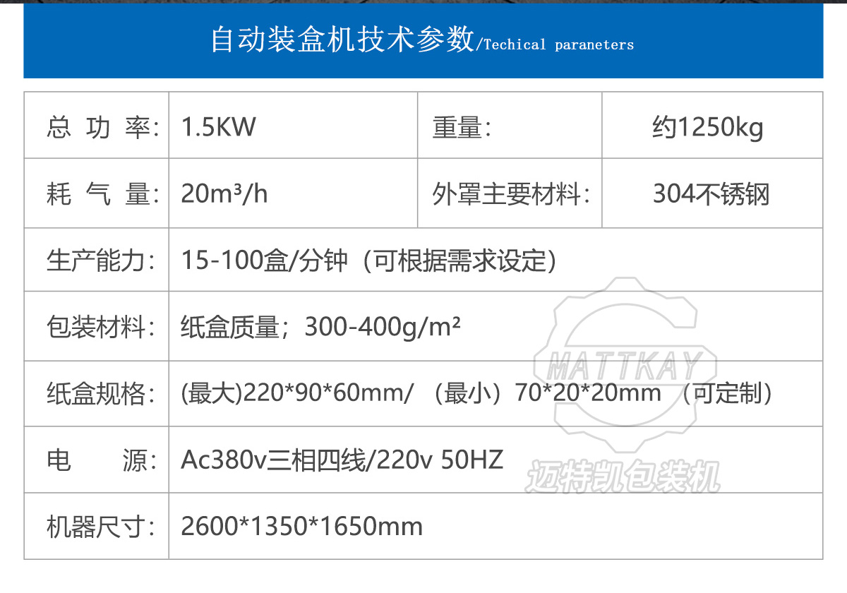 退熱貼裝盒機參數(shù)
